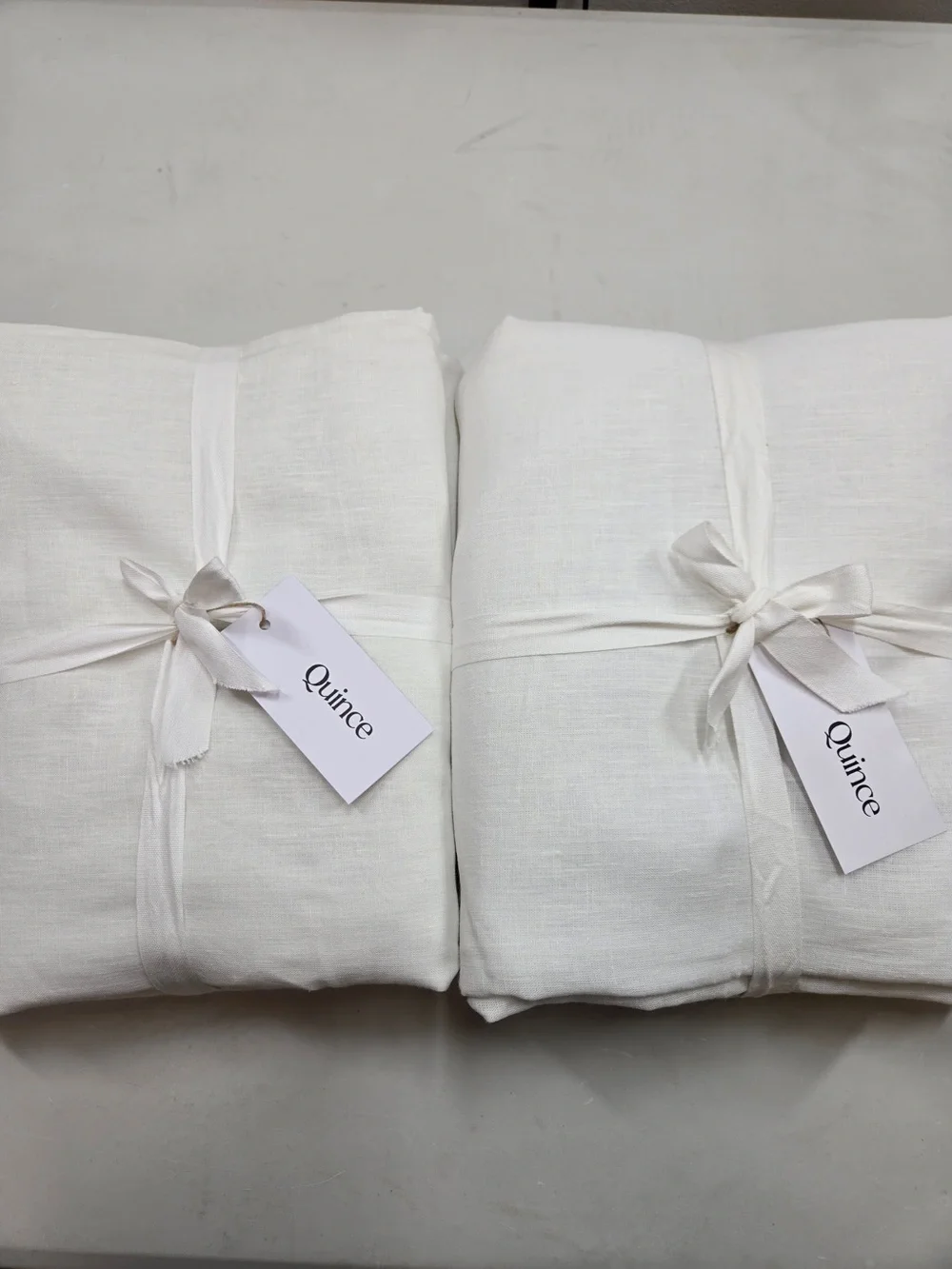 NWT QUINCE Set Of 2 48x84 European Linen True Blackout Curtains 9365
